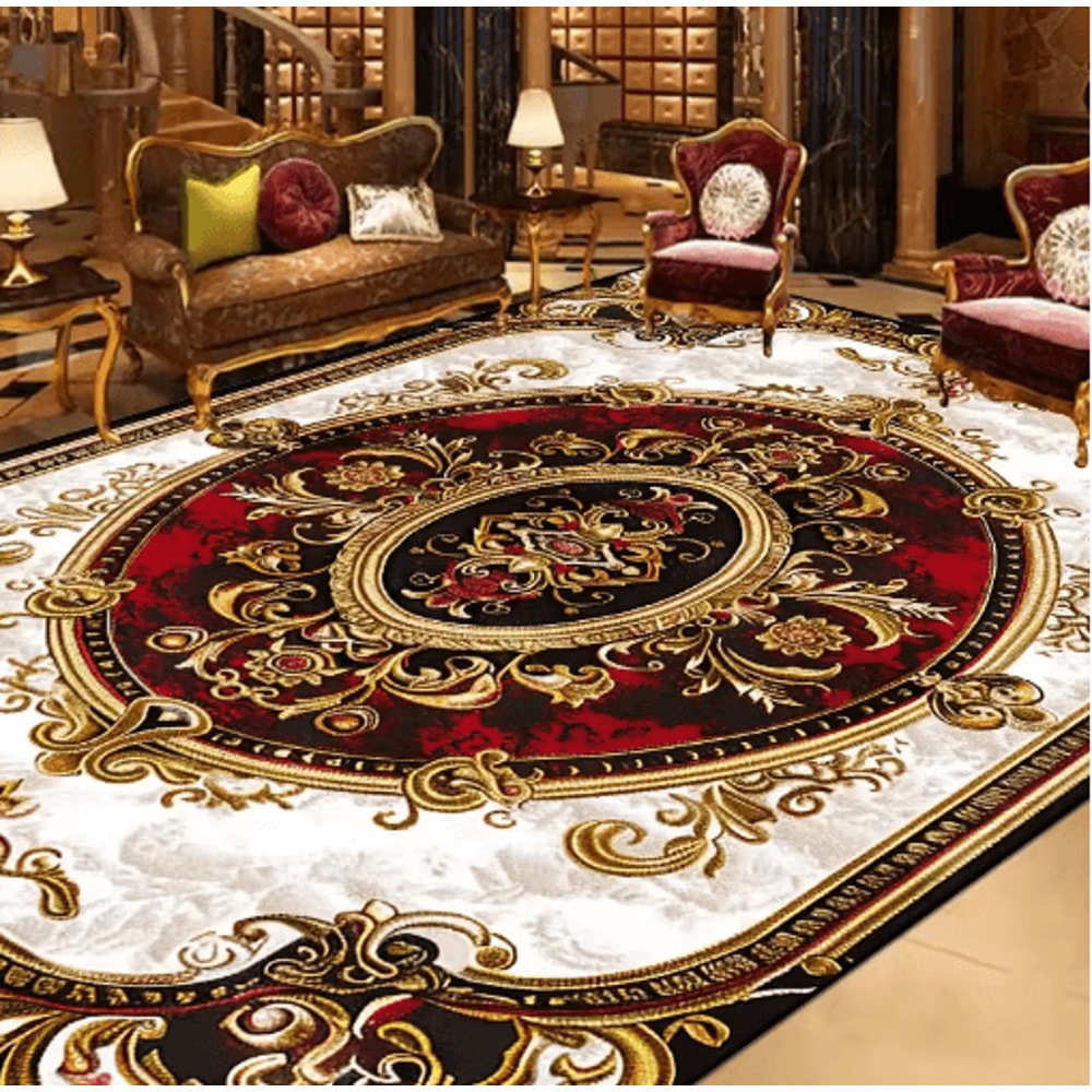 Vintage European Large Area Rug NonSlip Retro Living Room Carpet 19