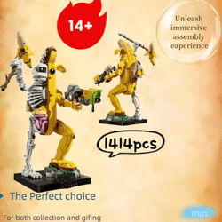 1414-piece banana building block set – creative stem brick toy kit