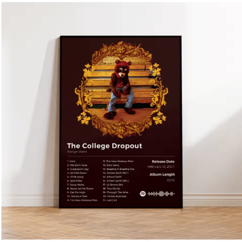 Kanye West Aesthetic Canvas Poster Hip Hop Album Wall Art Decor 2