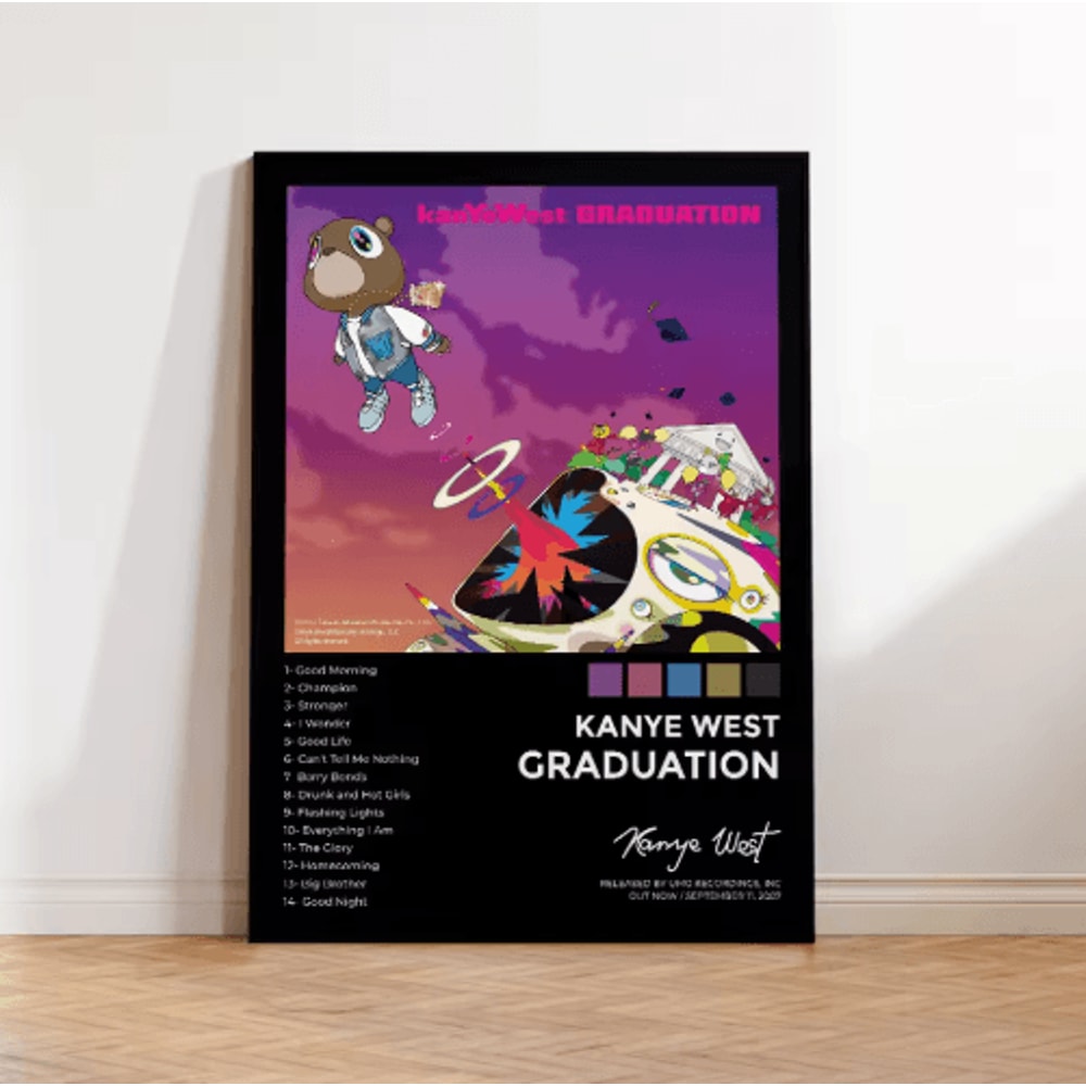 Kanye West Aesthetic Canvas Poster Hip Hop Album Wall Art Decor 5