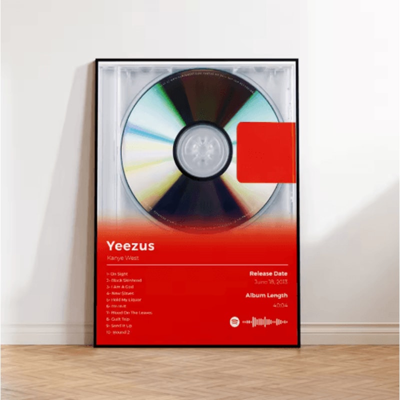 Kanye West Aesthetic Canvas Poster Hip Hop Album Wall Art Decor 8