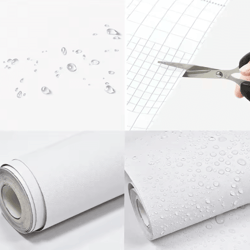 waterproof white self-adhesive wallpaper – peel & stick vinyl contact paper