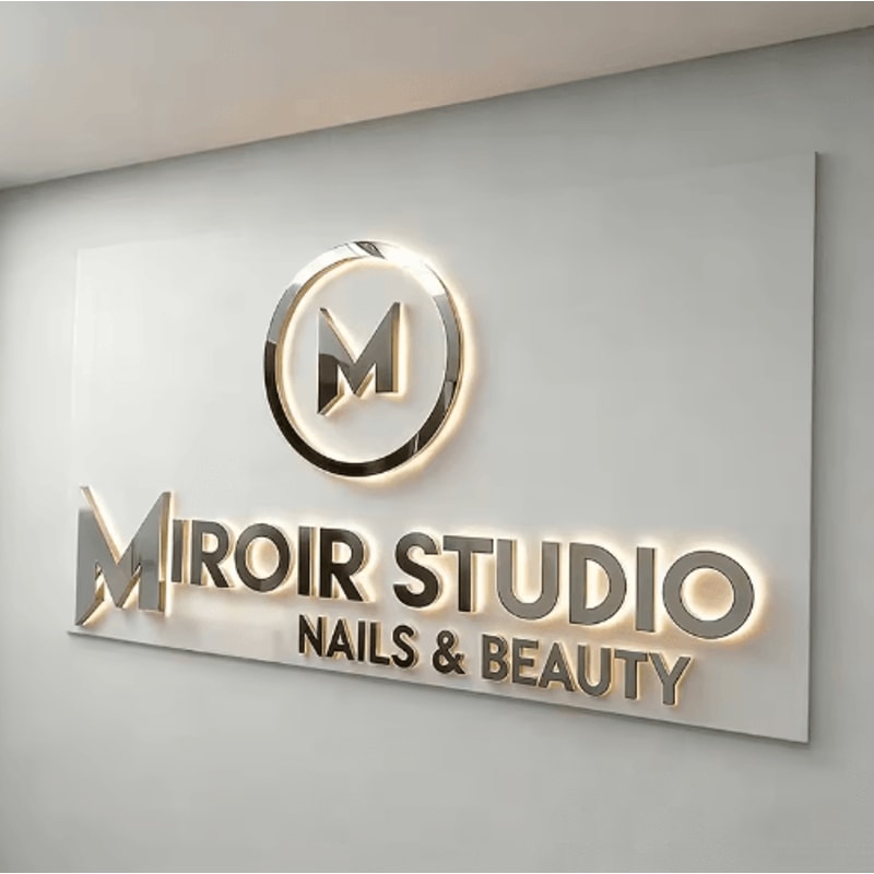 Custom 3D Backlit LED Shop Sign Luminous Business Signage For Salons Stores 0