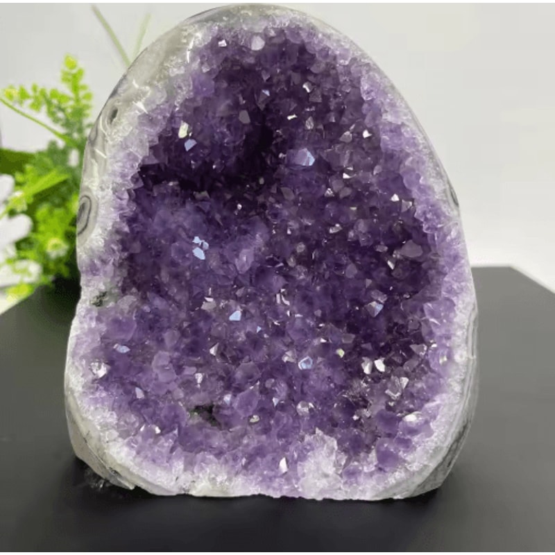 Natural Amethyst Crystal Cluster Raw Quartz Geode Healing Stone Decor 4