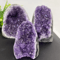 Natural Amethyst Crystal Cluster Raw Quartz Geode Healing Stone Decor 0
