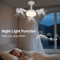 Modern LED Ceiling Fan With Light Remote Control 3Speed Adjustable Fan Light 3