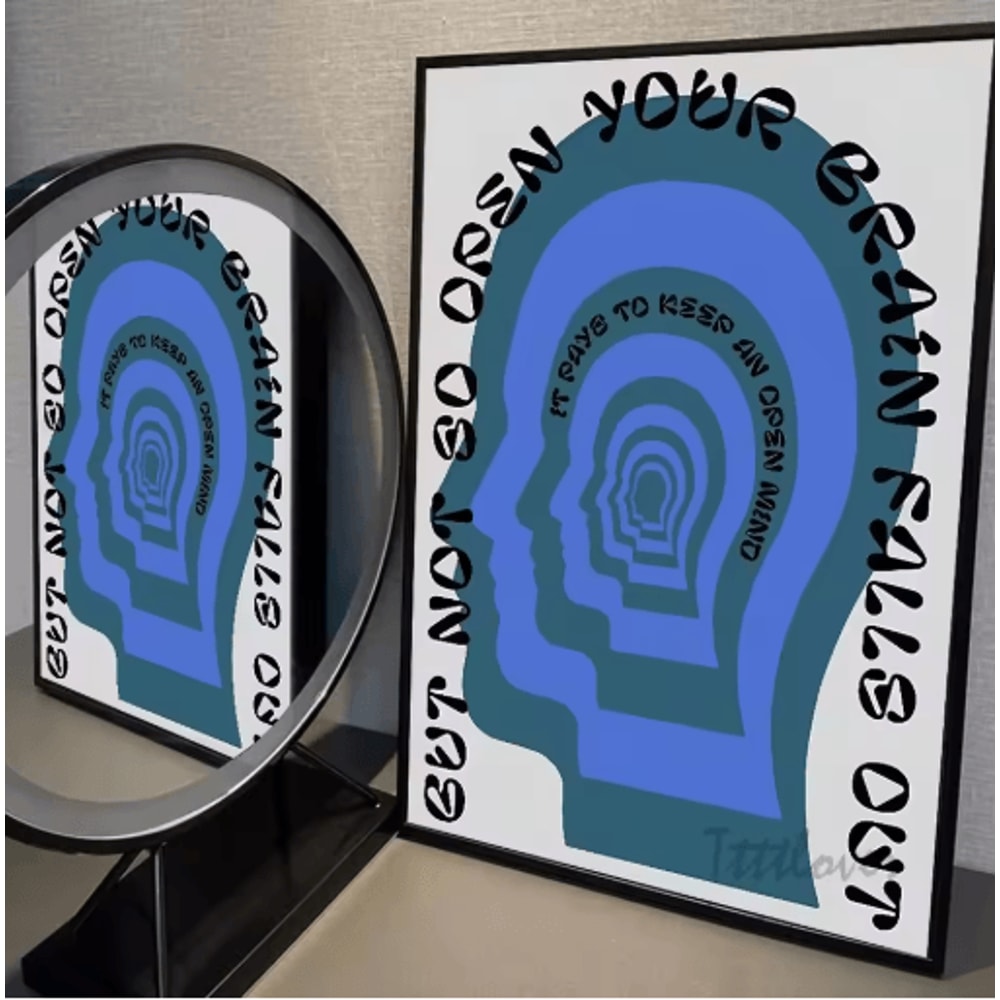 Modern Blue Wave Abstract Poster Minimalist Ocean Wall Art Print 6