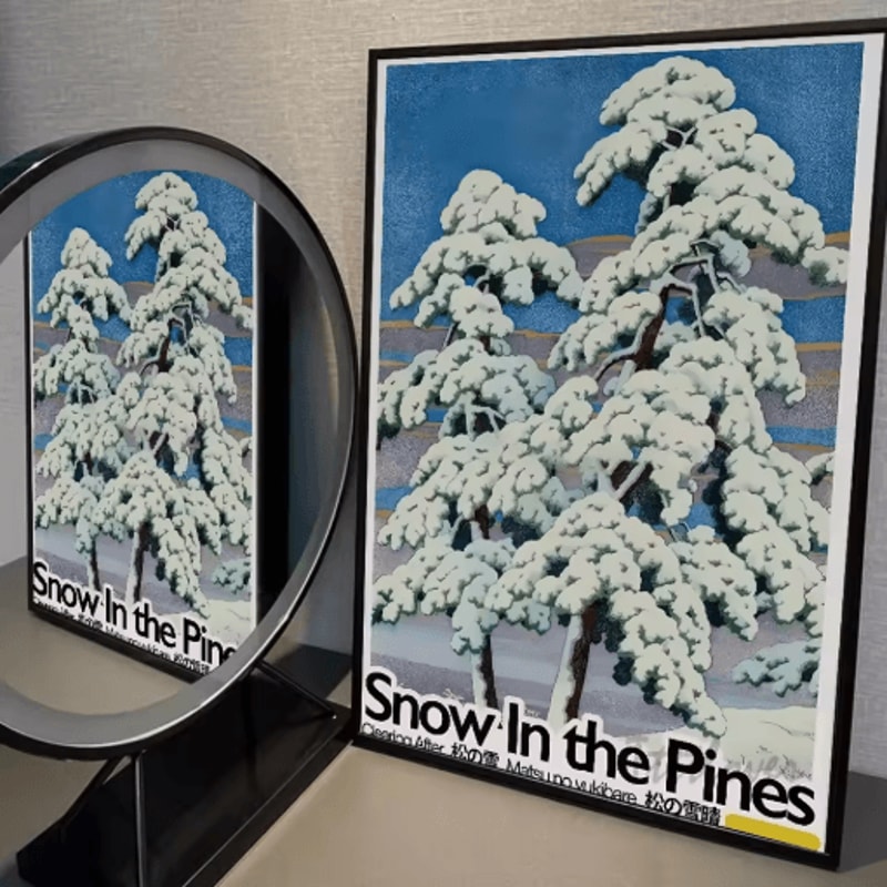 Modern Blue Wave Abstract Poster Minimalist Ocean Wall Art Print 23