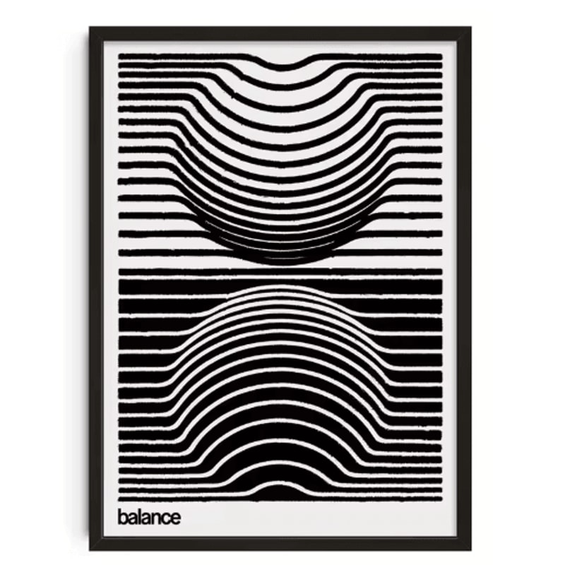 Retro Abstract Canvas Wall Art Nourishing Soul Modern Home Decor Print 3