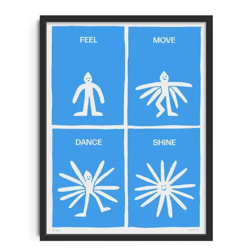 Retro Abstract Canvas Wall Art Nourishing Soul Modern Home Decor Print 5