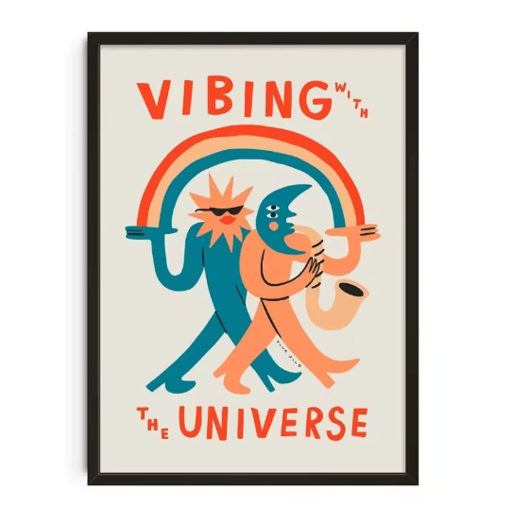 Retro Abstract Canvas Wall Art Nourishing Soul Modern Home Decor Print 7