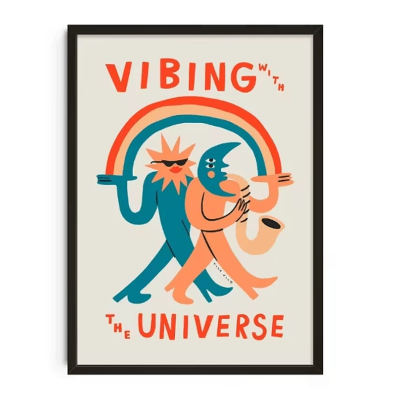 Retro Abstract Canvas Wall Art Nourishing Soul Modern Home Decor Print 7