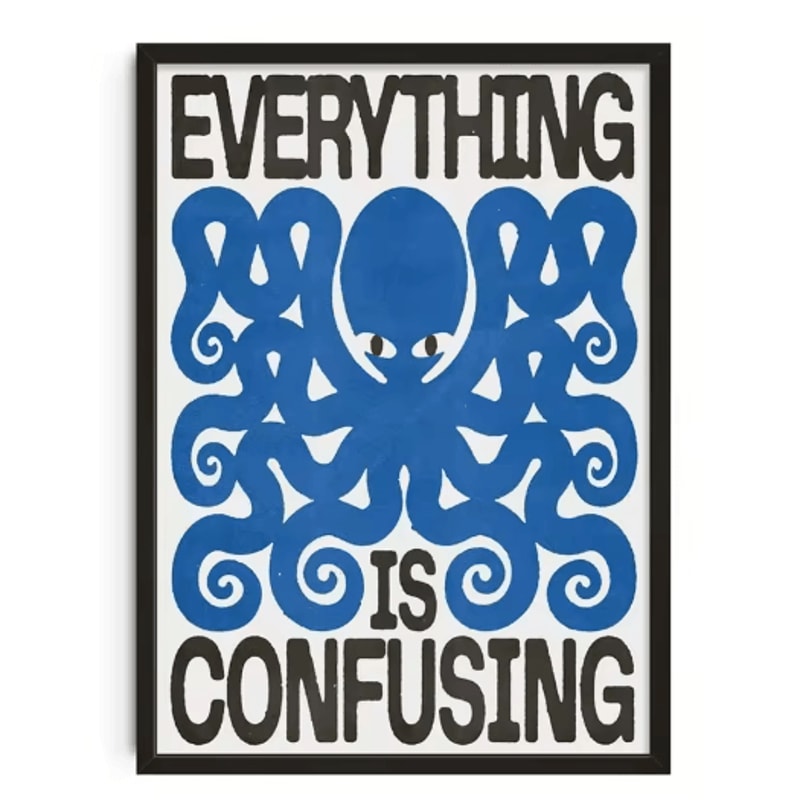 Retro Abstract Canvas Wall Art Nourishing Soul Modern Home Decor Print 13