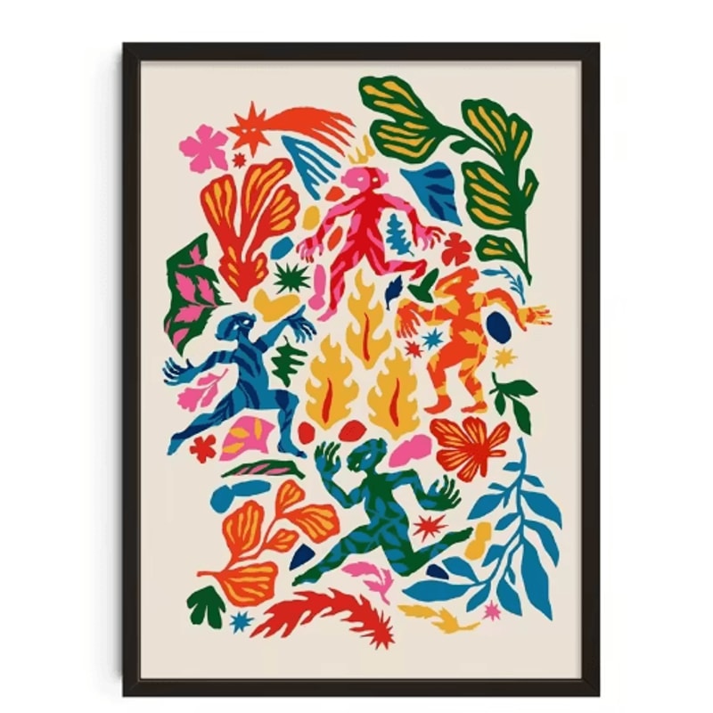 Retro Abstract Canvas Wall Art Nourishing Soul Modern Home Decor Print 15