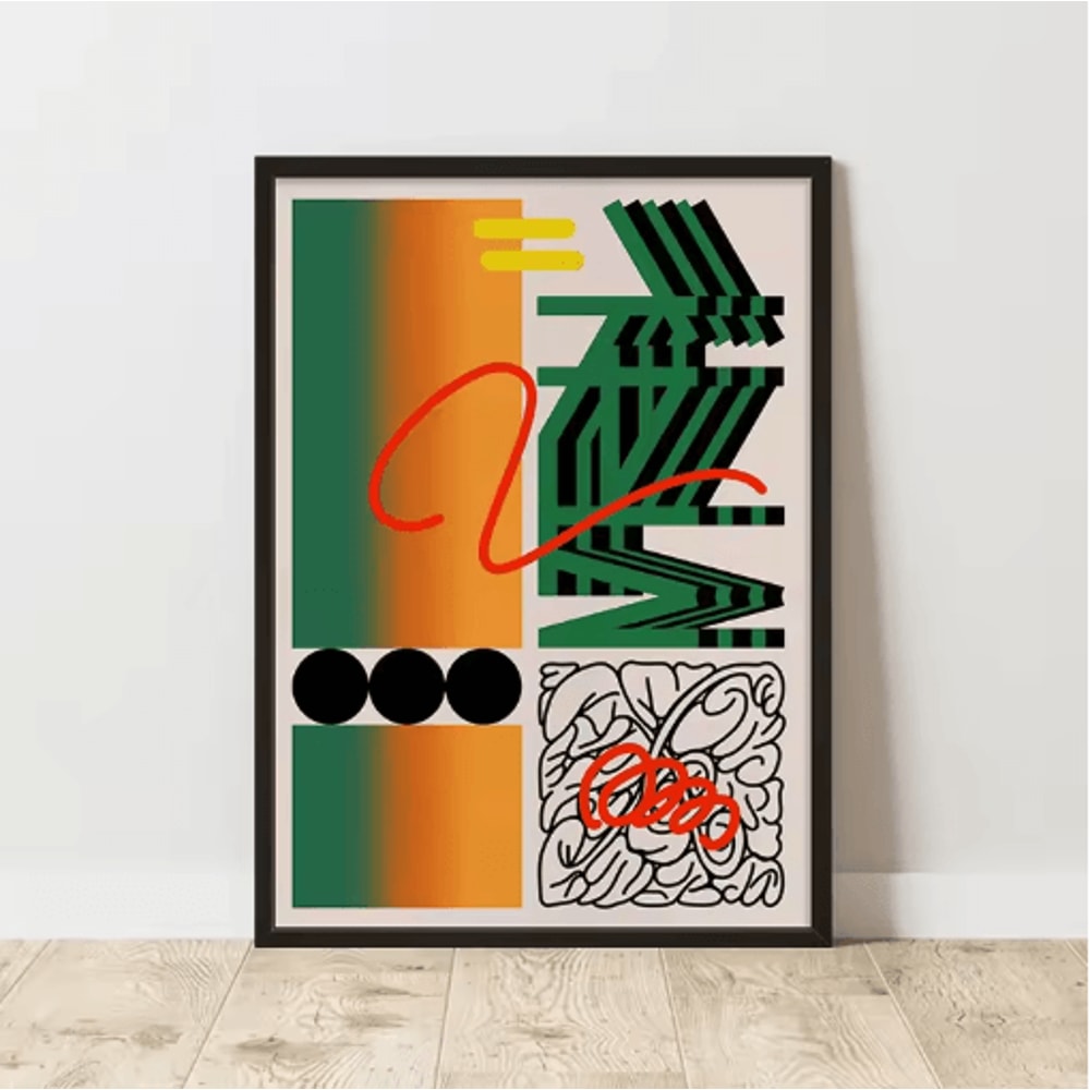 Retro Abstract Canvas Poster Frameless Modern Wall Art Decor Print 14