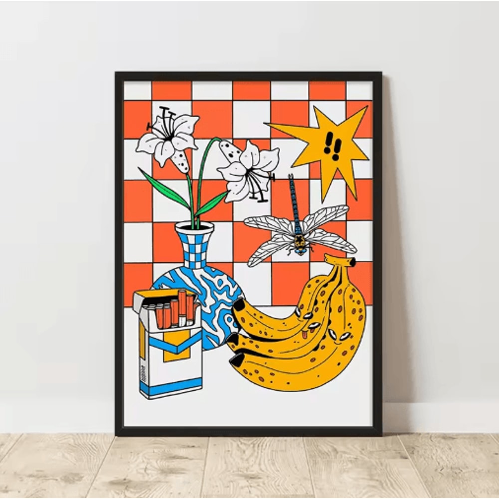 Retro Abstract Canvas Poster Frameless Modern Wall Art Decor Print 2