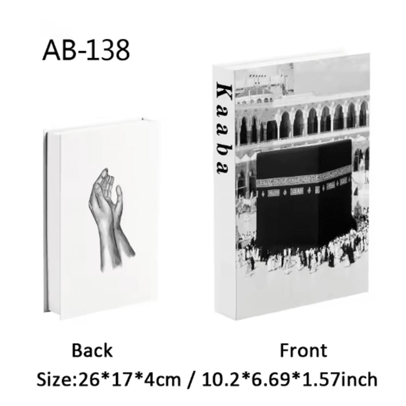 Islamic Luxury Decorative Book Storage Box Kaaba Inspired Coffee Table Decor 10