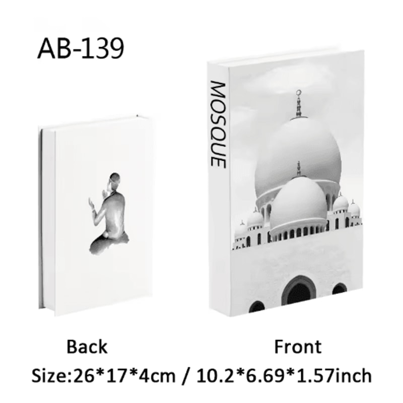 Islamic Luxury Decorative Book Storage Box Kaaba Inspired Coffee Table Decor 9
