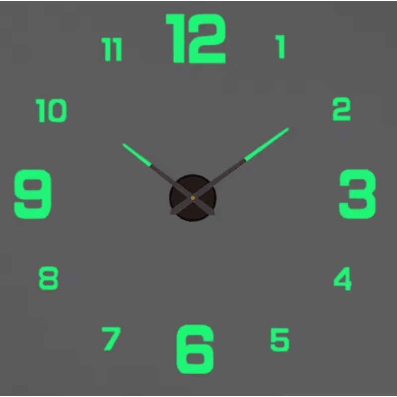 Modern 3D DIY Wall Clock Large Acrylic Mirror Decorative Quartz Clock 10