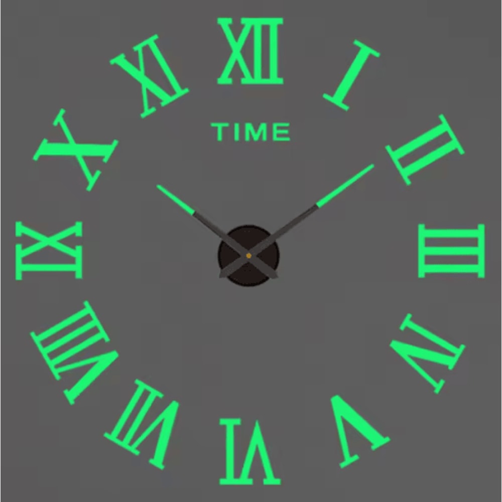 Modern 3D DIY Wall Clock Large Acrylic Mirror Decorative Quartz Clock 7