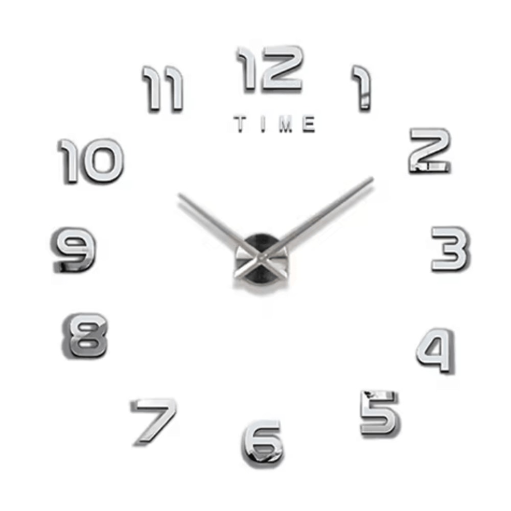 Modern 3D DIY Wall Clock Large Acrylic Mirror Decorative Quartz Clock 15