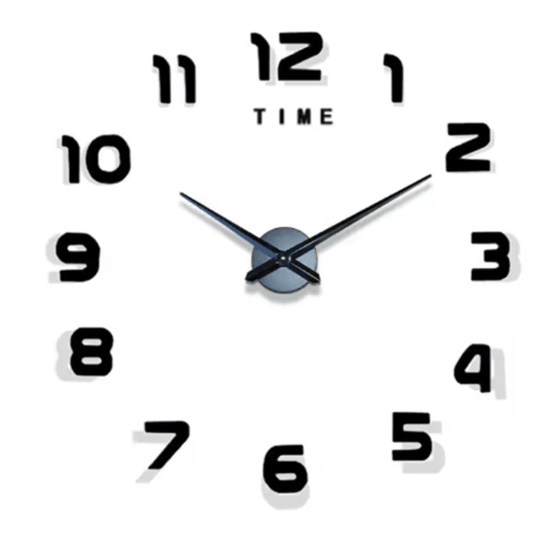 Modern 3D DIY Wall Clock Large Acrylic Mirror Decorative Quartz Clock 17