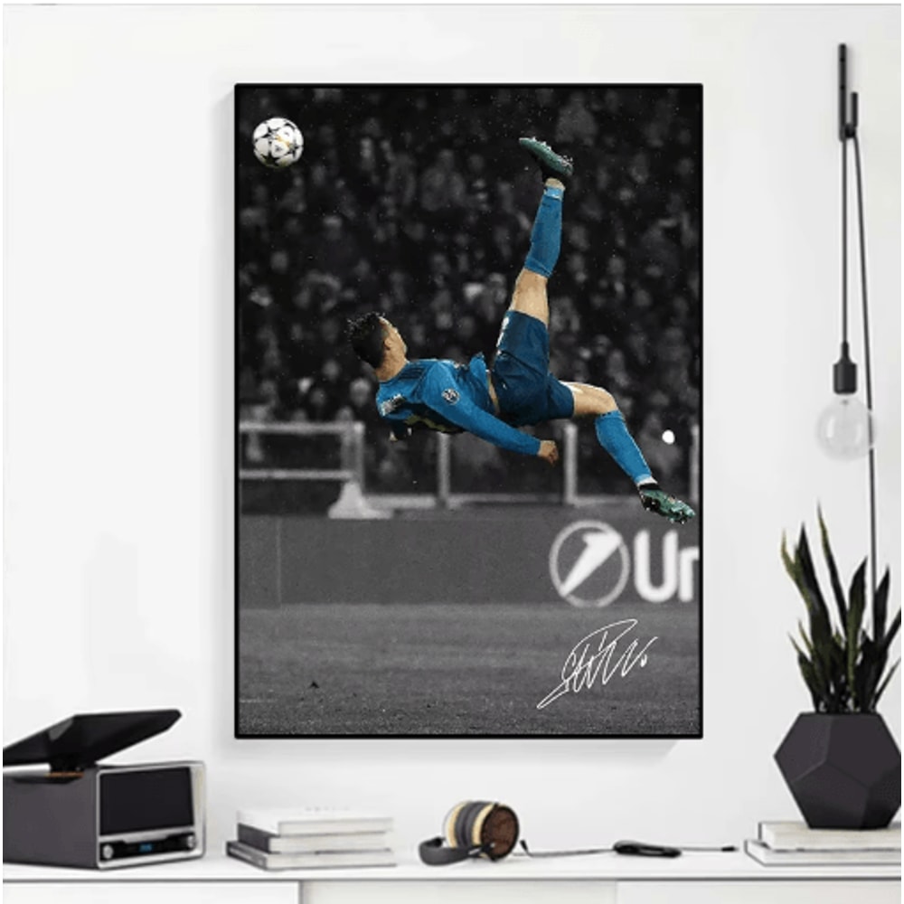 Modern Soccer Player Canvas Poster Football Wall Art Decor For Home 18