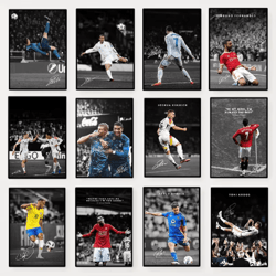 modern soccer player canvas poster football wall art decor for home