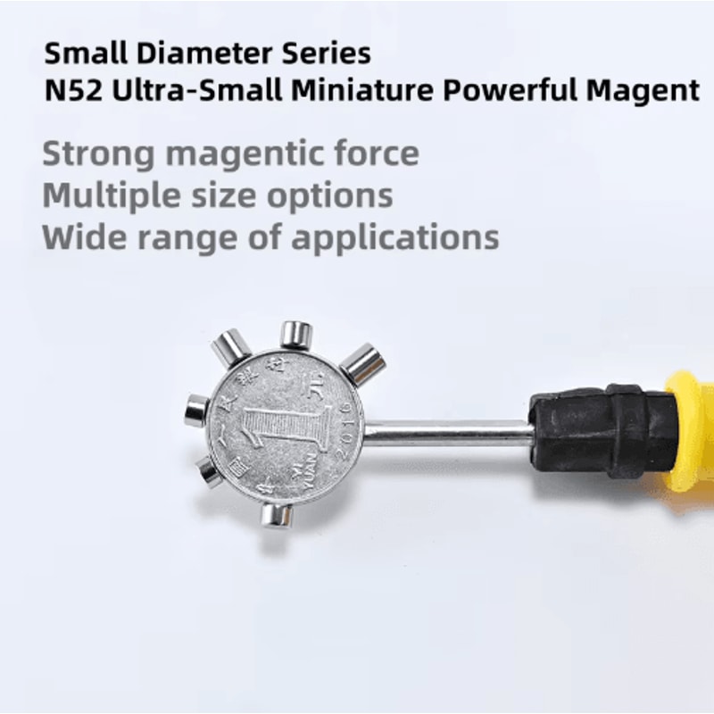 N52 Mini Round Neodymium Magnets Ultra Strong Small Refrigerator Magnets 10pcs Set 16