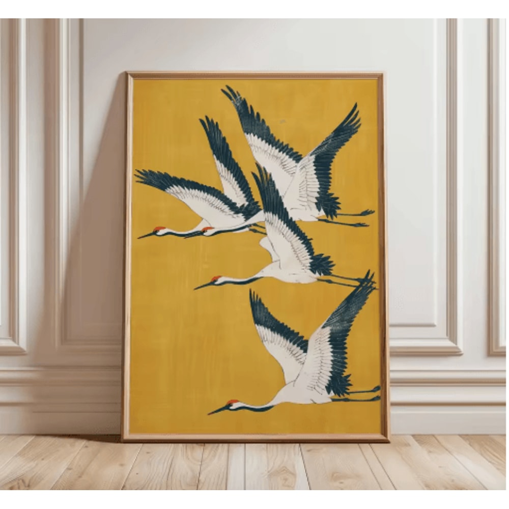 Japanese Tiger Swimming Canvas Wall Art Asian Animal Canvas Print For Modern Living Room Decor 11