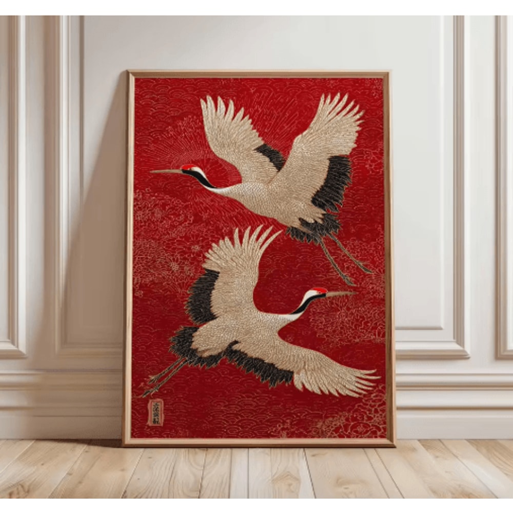 Japanese Tiger Swimming Canvas Wall Art Asian Animal Canvas Print For Modern Living Room Decor 12