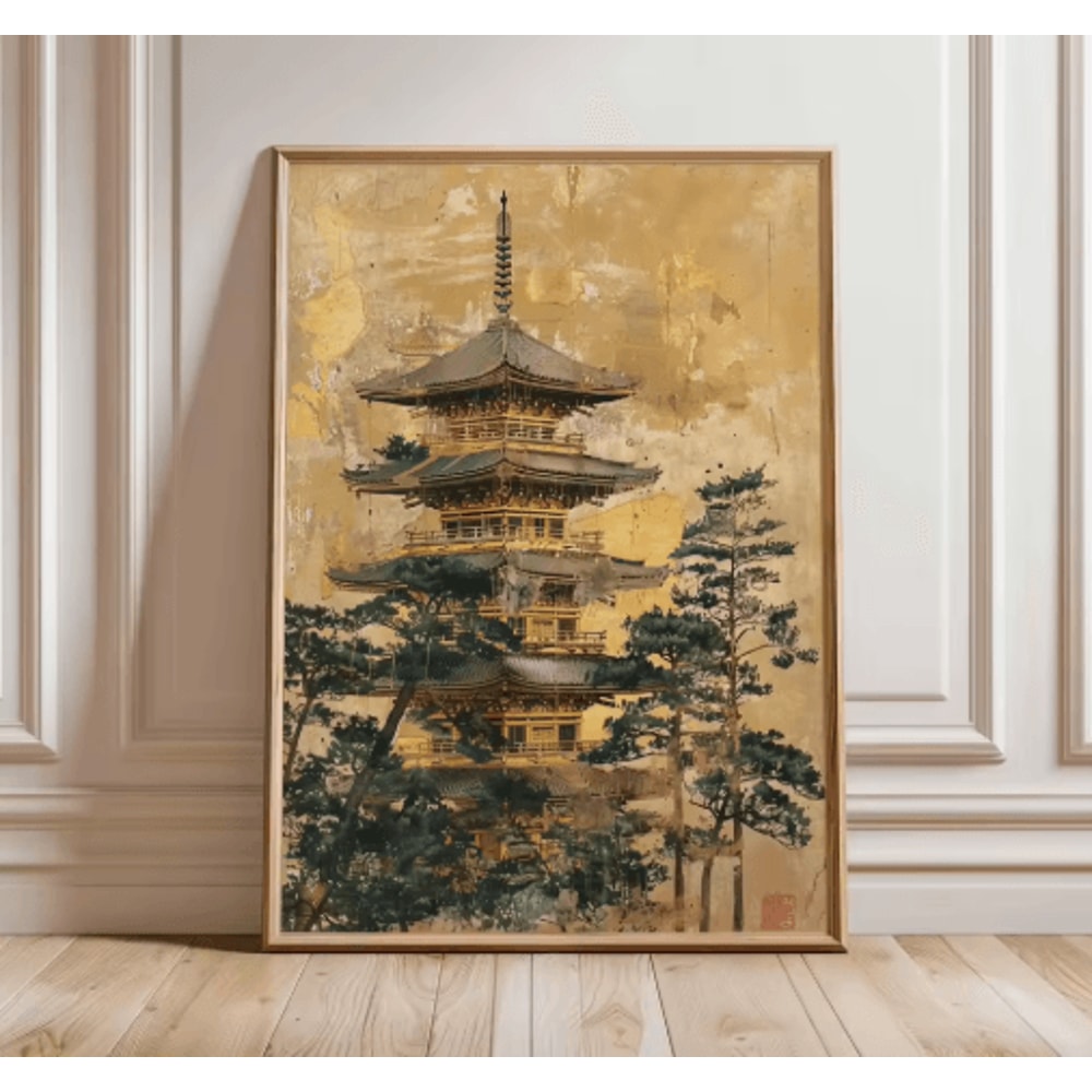 Japanese Tiger Swimming Canvas Wall Art Asian Animal Canvas Print For Modern Living Room Decor 8