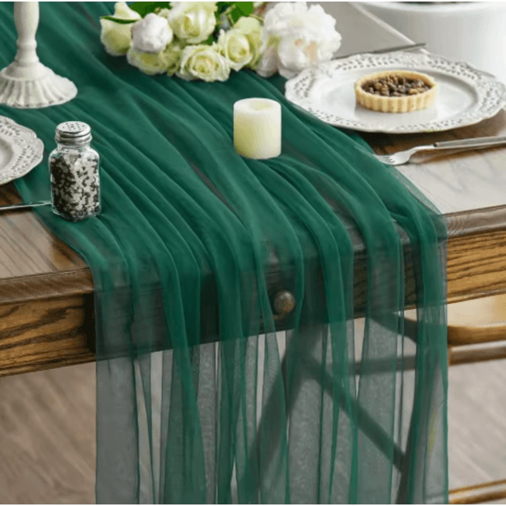 Sheer Gauze Table Runner For Weddings Events Boho Table Decor And Arch Draping Fabric 7