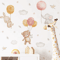 Pink Cartoon Bear Balloon Wall Stickers Cute Kids Room Nursery Wall Decals 6