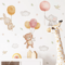 Pink Cartoon Bear Balloon Wall Stickers Cute Kids Room Nursery Wall Decals 6