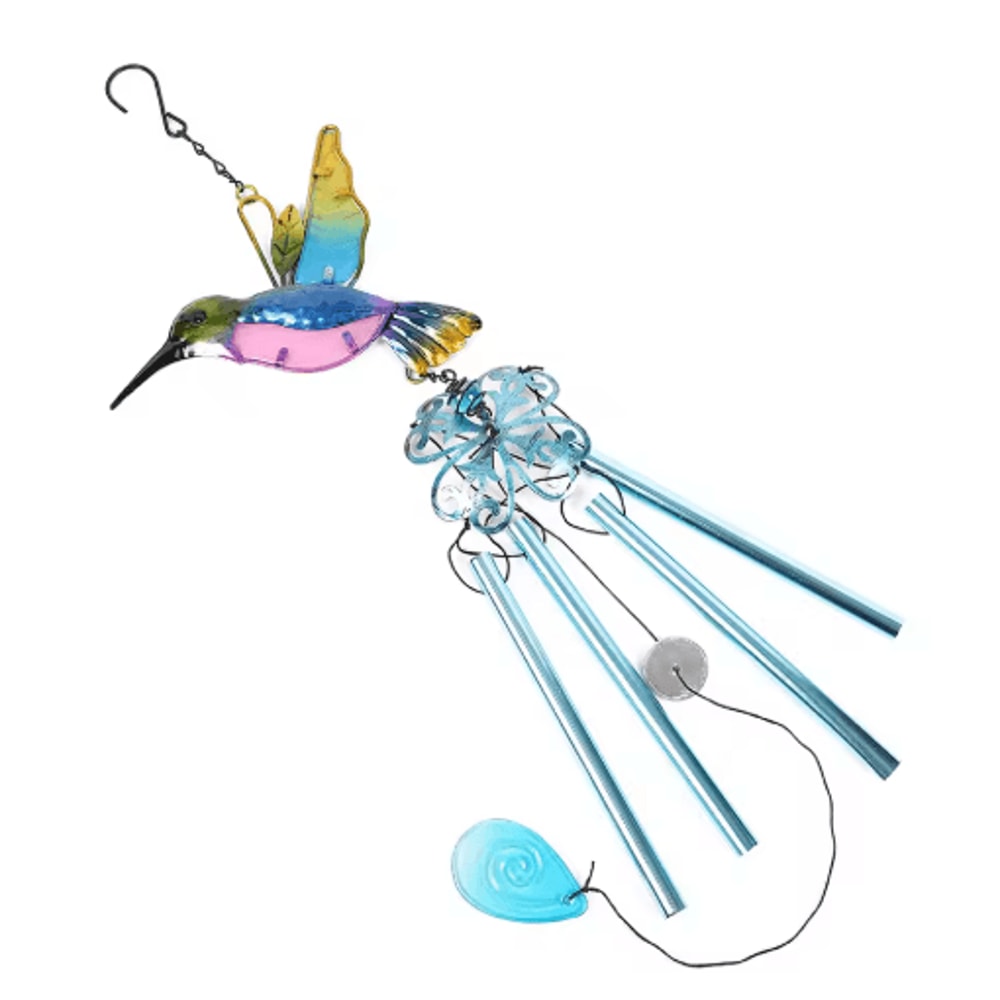 Hummingbird Dragonfly Metal Wind Chime Decorative Outdoor Garden Hanging Decor 8