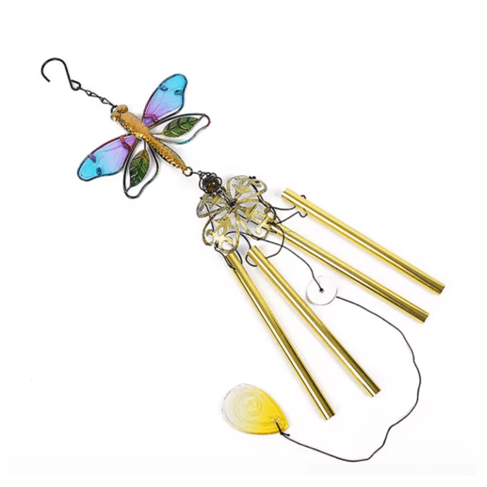 Hummingbird Dragonfly Metal Wind Chime Decorative Outdoor Garden Hanging Decor 12