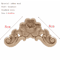 HandCarved Floral Wood Applique Decorative Wooden Trim For Furniture Wall Decor 15