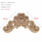 HandCarved Floral Wood Applique Decorative Wooden Trim For Furniture Wall Decor 15
