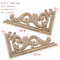 HandCarved Floral Wood Applique Decorative Wooden Trim For Furniture Wall Decor 21
