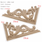 HandCarved Floral Wood Applique Decorative Wooden Trim For Furniture Wall Decor 21