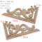 HandCarved Floral Wood Applique Decorative Wooden Trim For Furniture Wall Decor 23