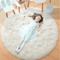 Ultra Soft Fluffy Round Rug Shaggy Area Rug For Bedroom Kids Room Nursery 1