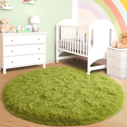 ultra soft fluffy round rug shaggy area rug for bedroom kids room & nursery