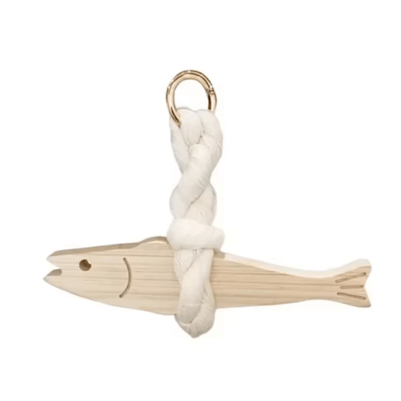 Lightweight Wooden Fish Hanging Ornament With Bell Nautical Wall Door Decor 2
