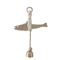 Lightweight Wooden Fish Hanging Ornament With Bell Nautical Wall Door Decor 3