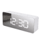 LED Mirror Digital Alarm Clock With Snooze USB Desk Clock Bedside Night Light 1