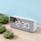 LED Mirror Digital Alarm Clock With Snooze USB Desk Clock Bedside Night Light 0