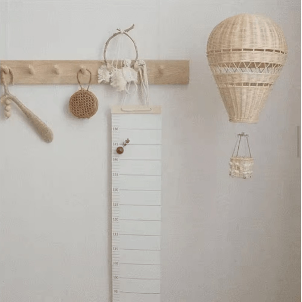 Handwoven Rattan Hot Air Balloon Wall Hanging Nordic Nursery Kids Room Decor 3