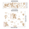 Boho Teddy Bear Balloon Watercolor Wall Sticker Nursery Kids Room Vinyl Decal Decor 1